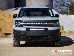 Ford Bronco Sport Front Bumper Light Bar Mount w/ 20" Single Row Black Series LED w/ White DRL